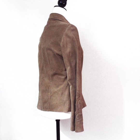 Vintage suede snap down Western blouse, SKOTTS SUEDE, Washable, Size M - Picture 3 of 11